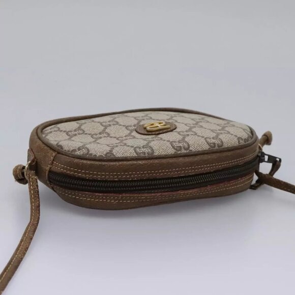 GUCCI GG Plus Supreme Shoulder Bag PVC Leather Beige Auth - Picture 12 of 16